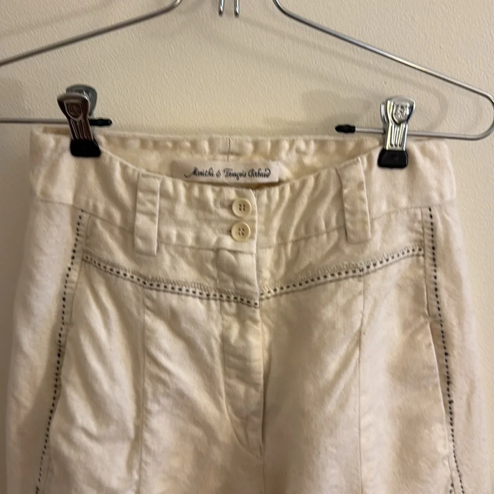 Marithe Francois Girbaud: Cream Wide-Leg Pants - Picture 2 of 16